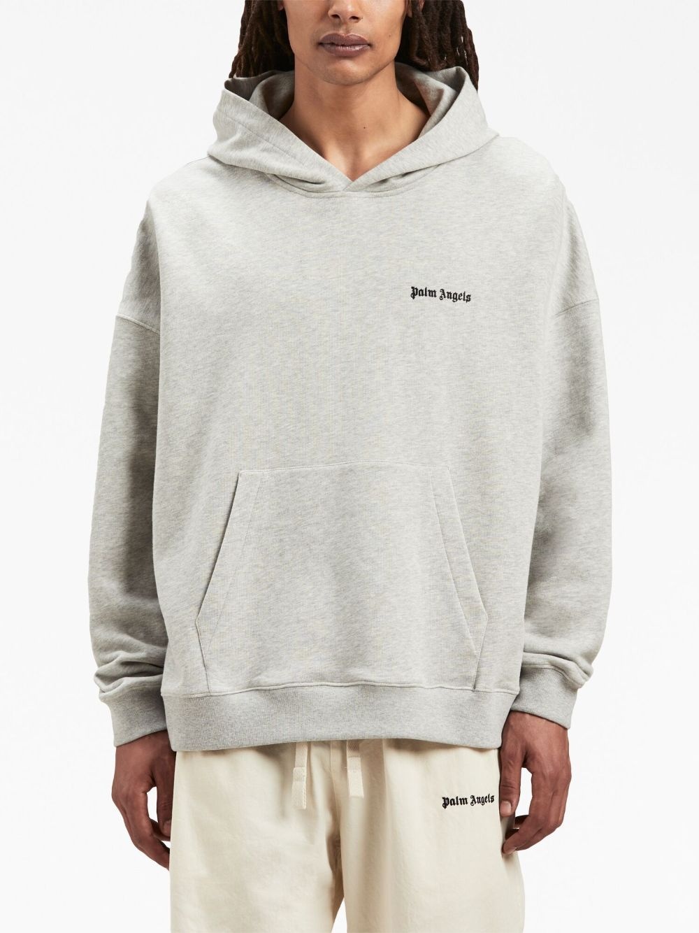 embroidered-logo hoodie - 3