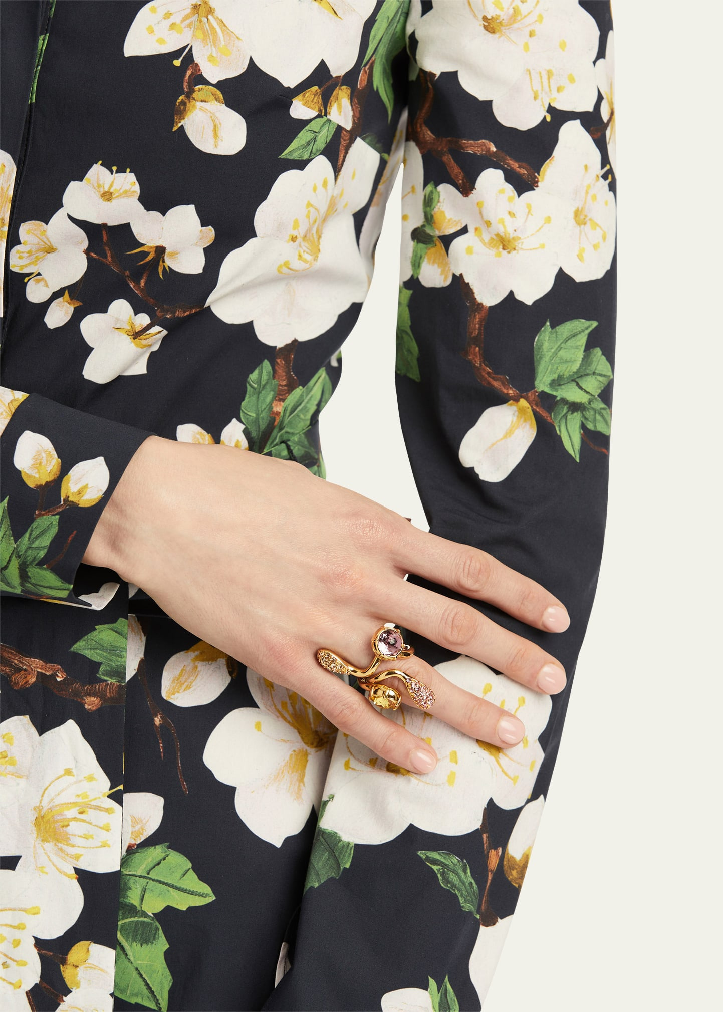 Pave Crystal Wrap Ring - 2