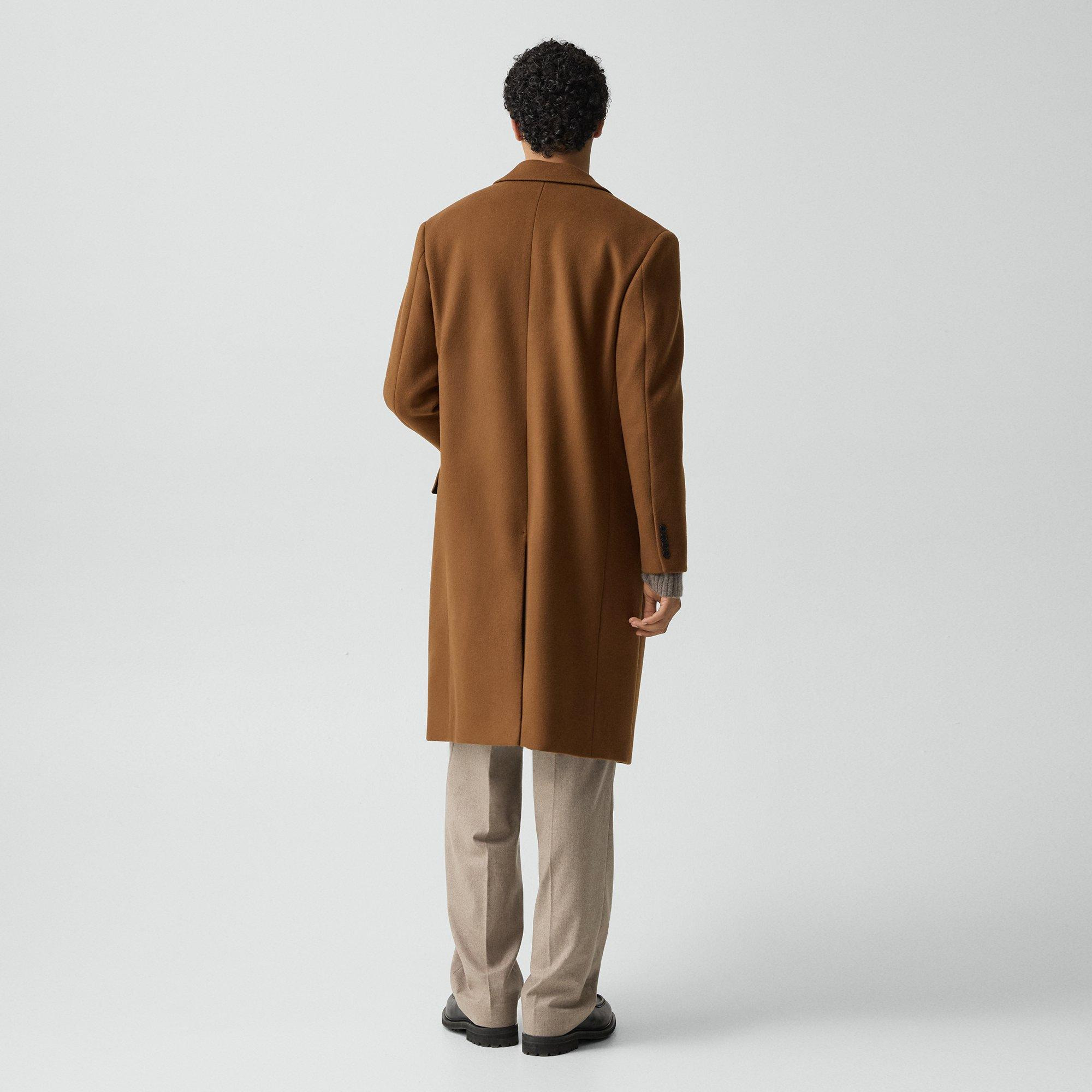 Two-Button Coat in Plush Melton - 4