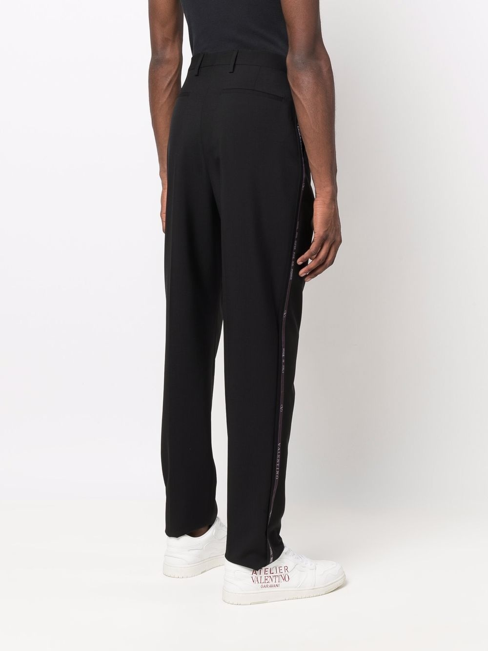 high-waisted straight-leg trousers - 4