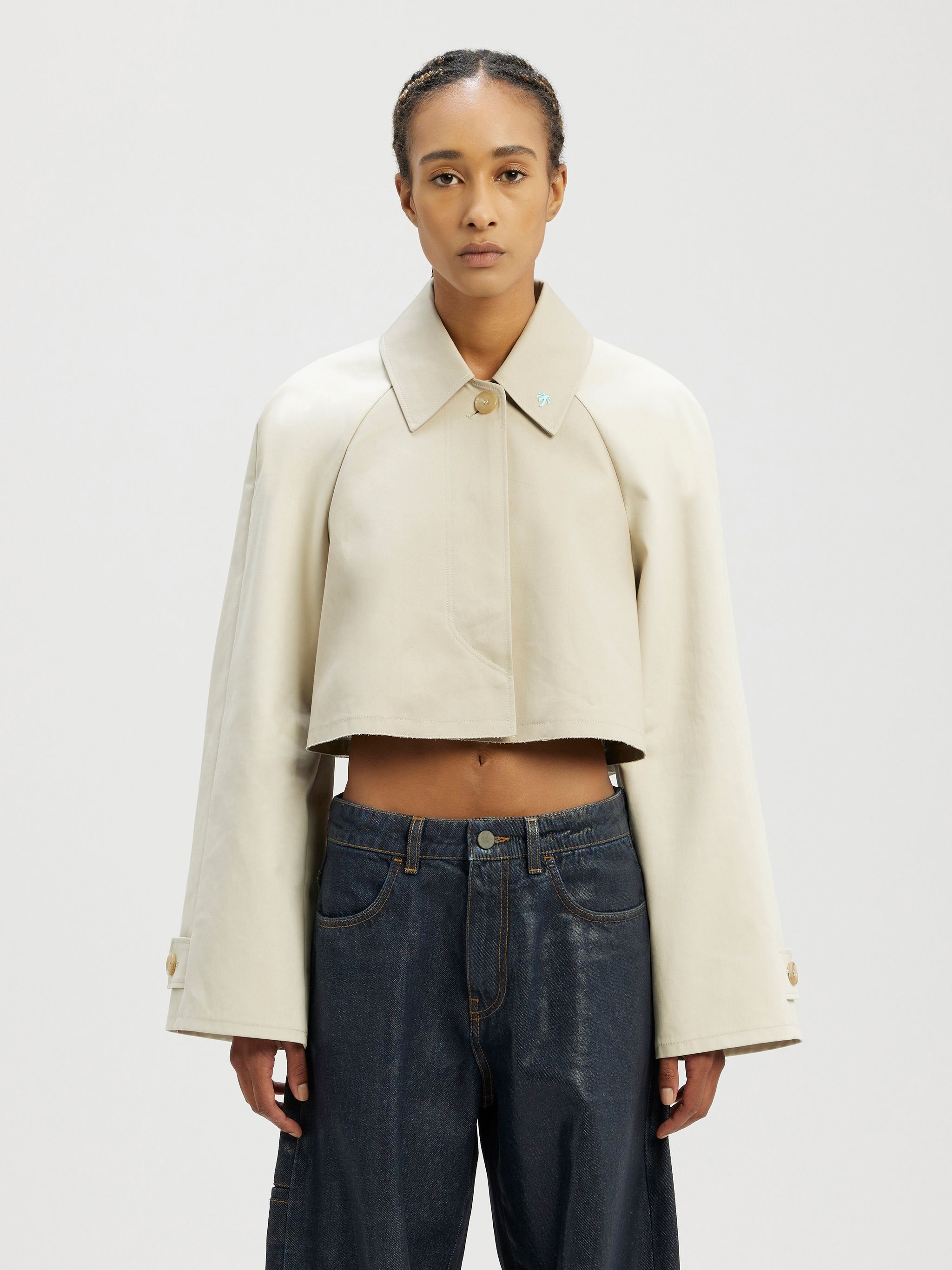 Cropped Trench Coat - 3