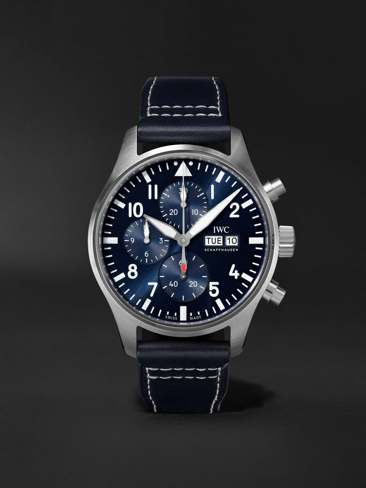 Pilot's Automatic Chronograph 43mm Stainless Steel and Leather Watch, Ref. No. IWIW378003 - 1
