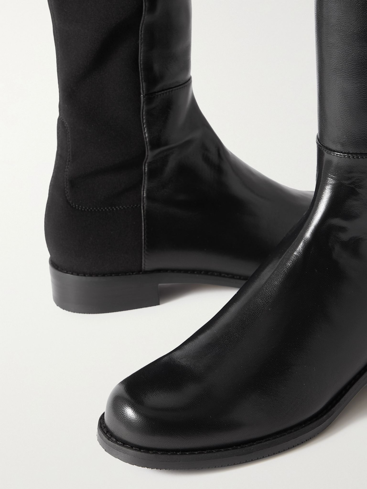 5050 Lift leather and stretch over-the-knee boots Black - 4