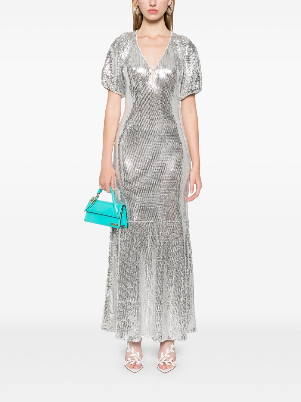 sequinned midi dress - 2