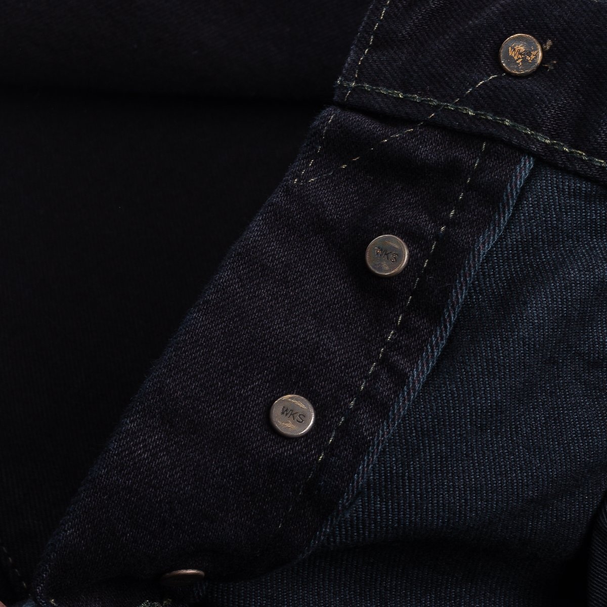 IH-666S-142od 14oz Selvedge Denim Slim Straight Cut Jeans - Indigo Overdyed Black - 12