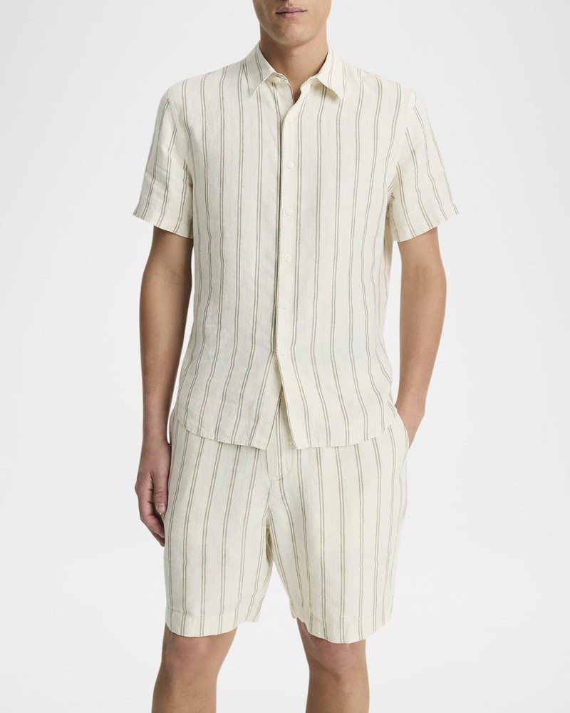 Vince Men's Classic Striped Sport Shirt outlook