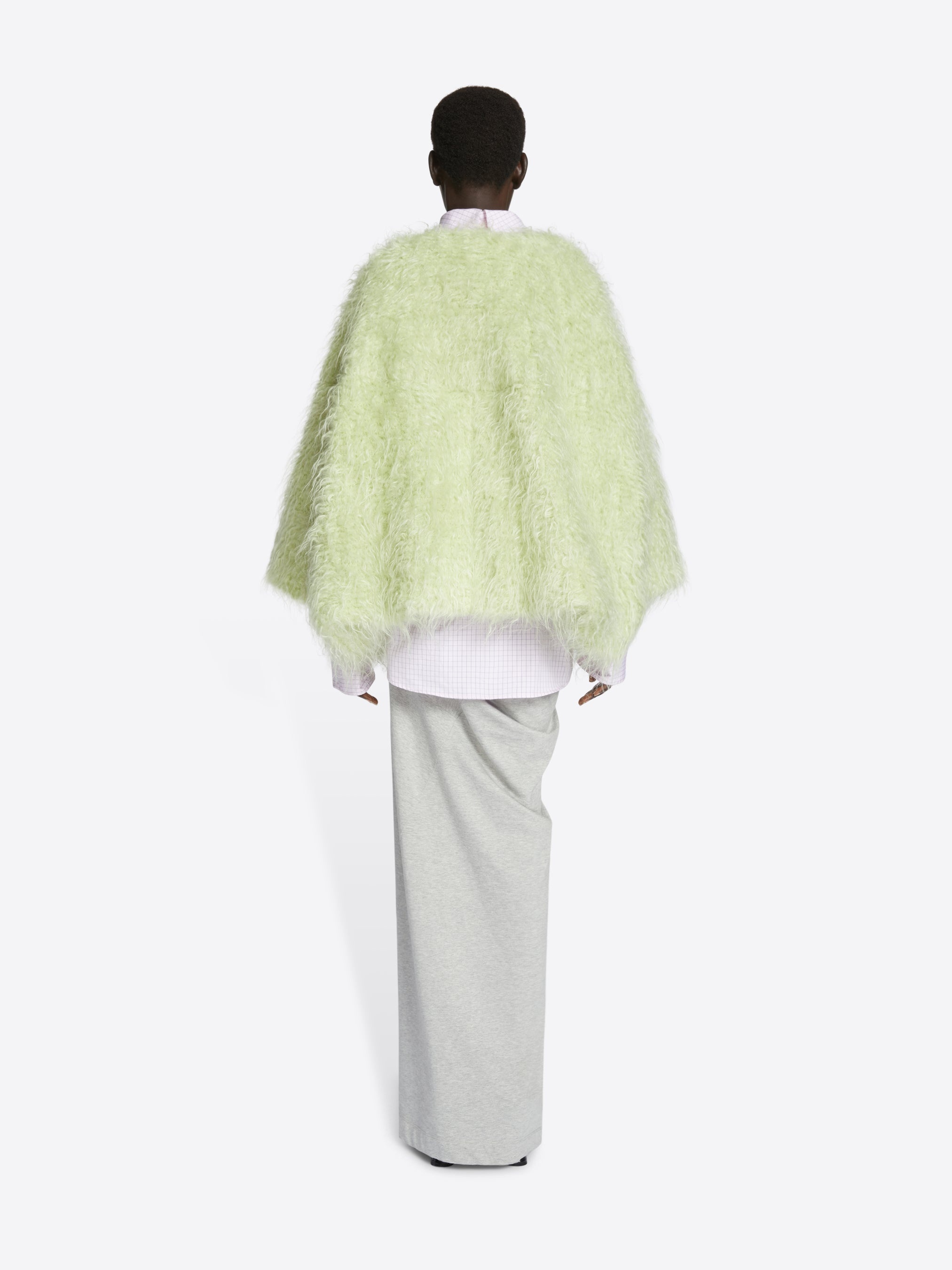 FAUX FUR COCOON JACKET - 4