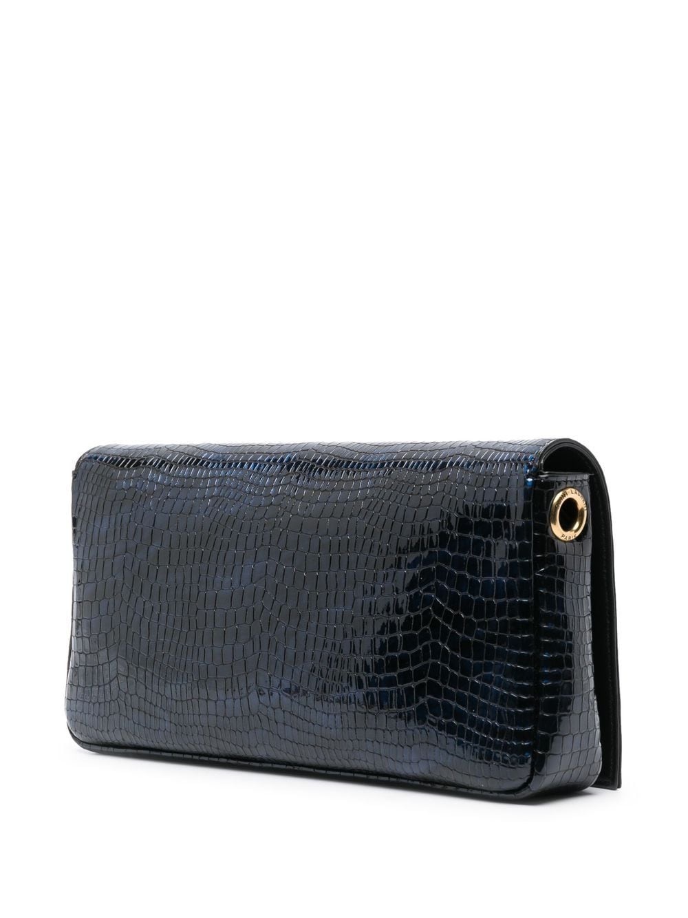 Kate Supple 99 Chain Bag In Crocodile-embossed Shiny Leather