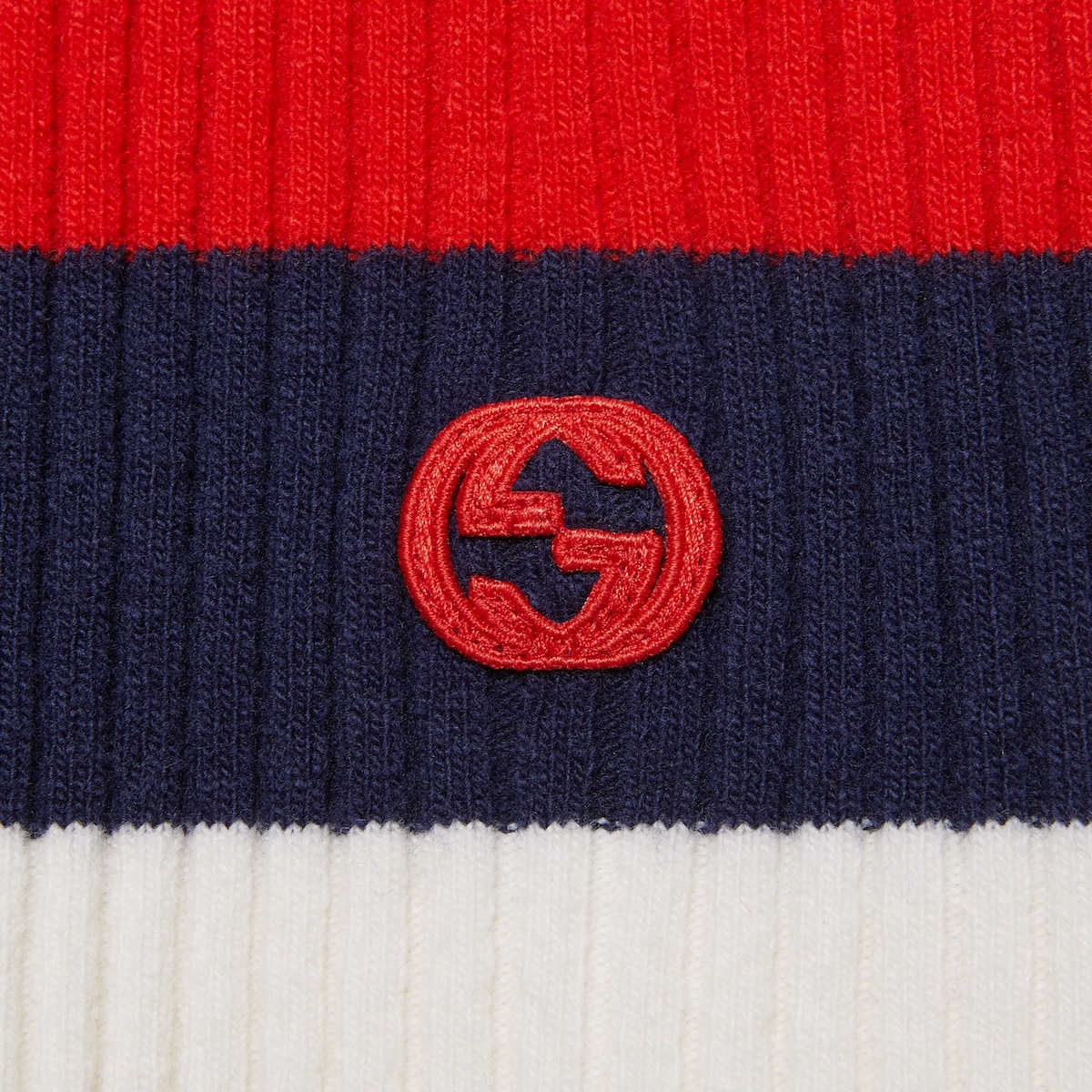 Striped rib stitch wool turtleneck top - 4