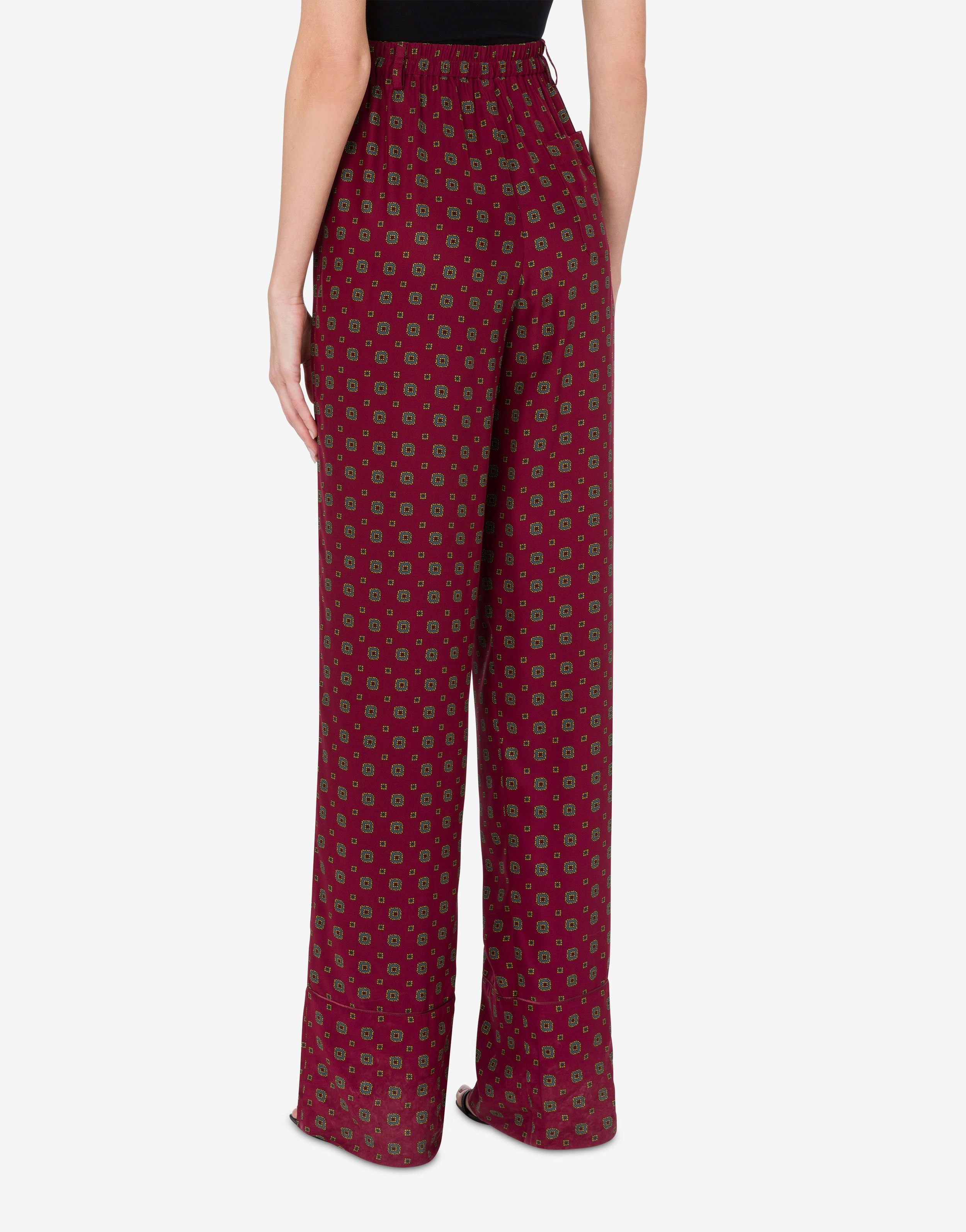 TROUSERS IN SATIN TIE PRINT - 4
