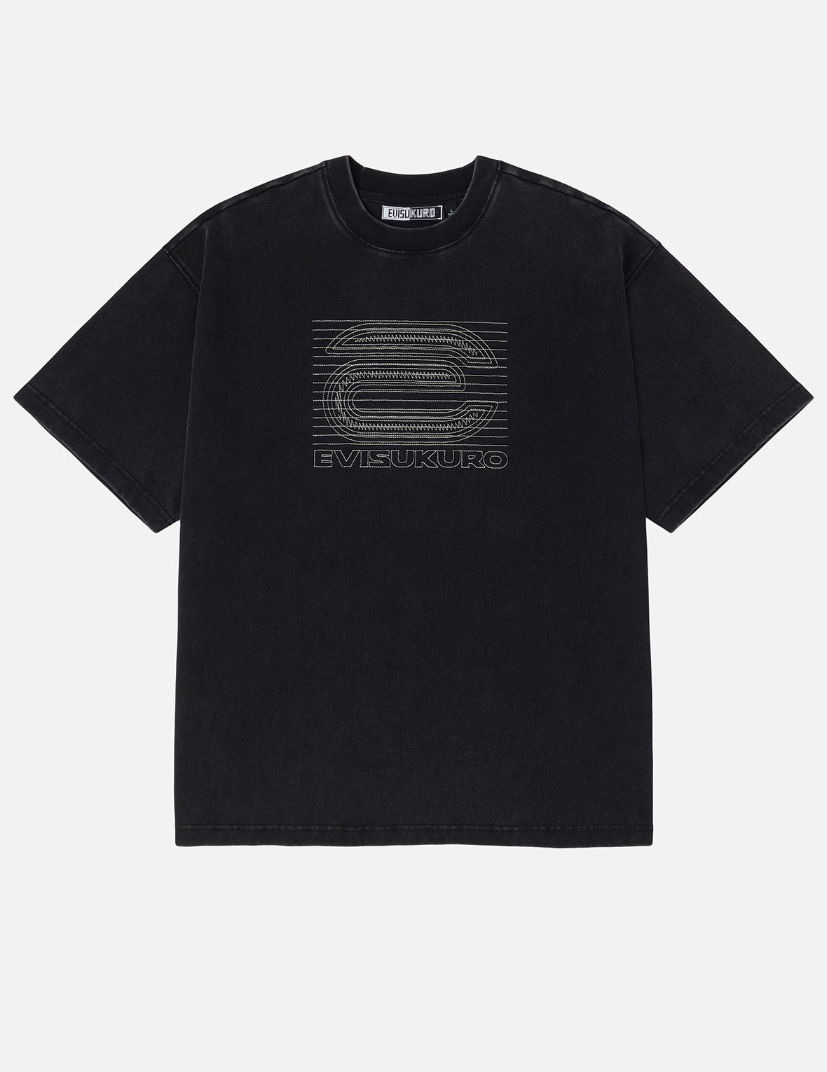 EVISUKURO E Logo Glow-in-the-dark Embroidery Loose Fit T-shirt - 3