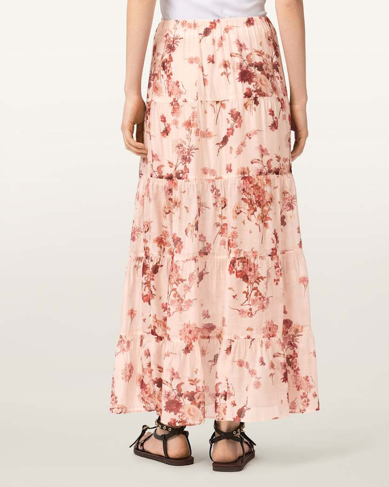 EVIA TIERED FLORAL MAXI SKIRT 5