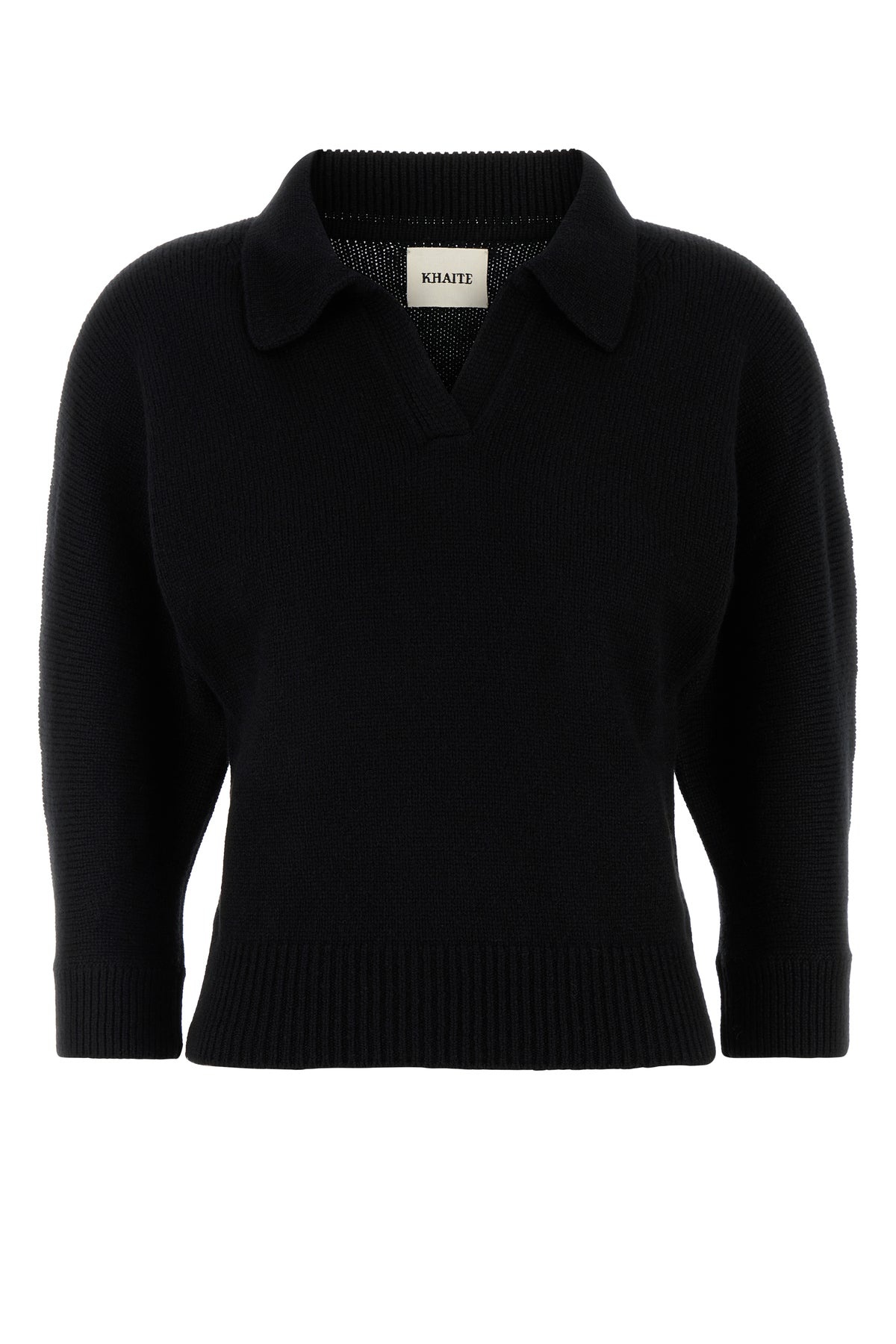 Black cashmere Herve polo shirt - 1