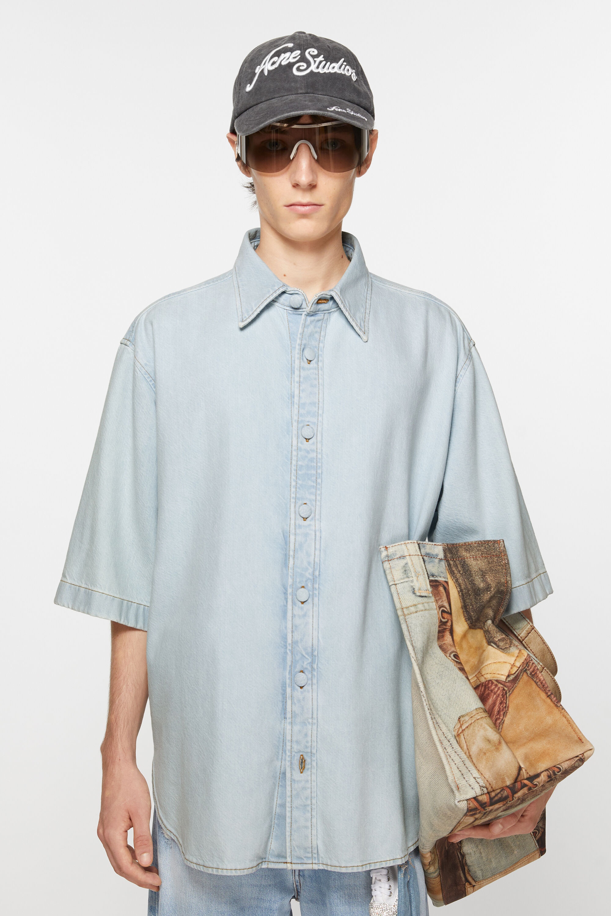 Denim button-up shirt - Relaxed fit - Indigo blue - 2