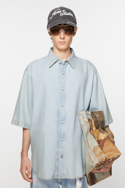 Acne Studios Denim button-up shirt - Relaxed fit - Indigo blue outlook