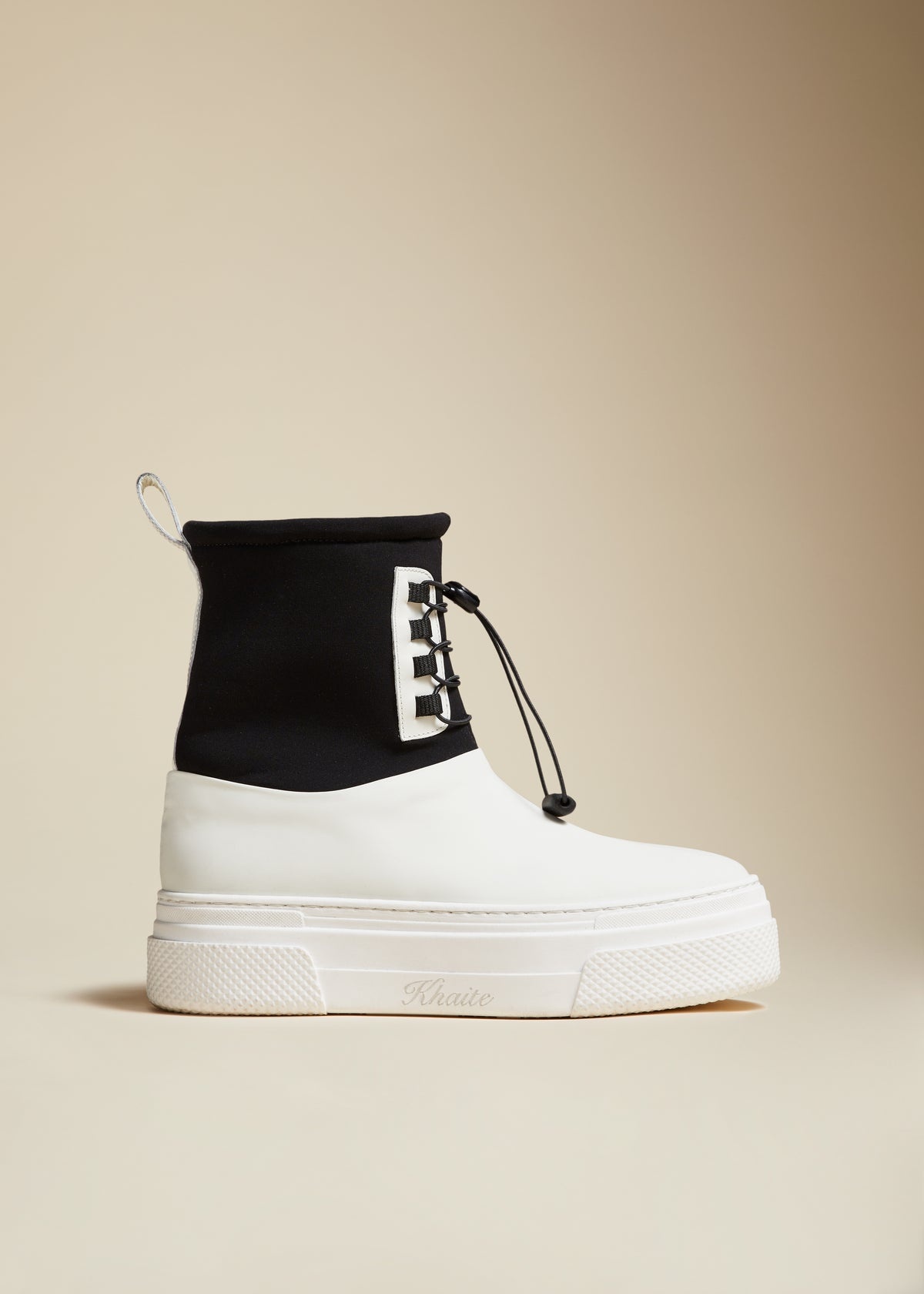 The Culver Boot in Off-White and Black - 1