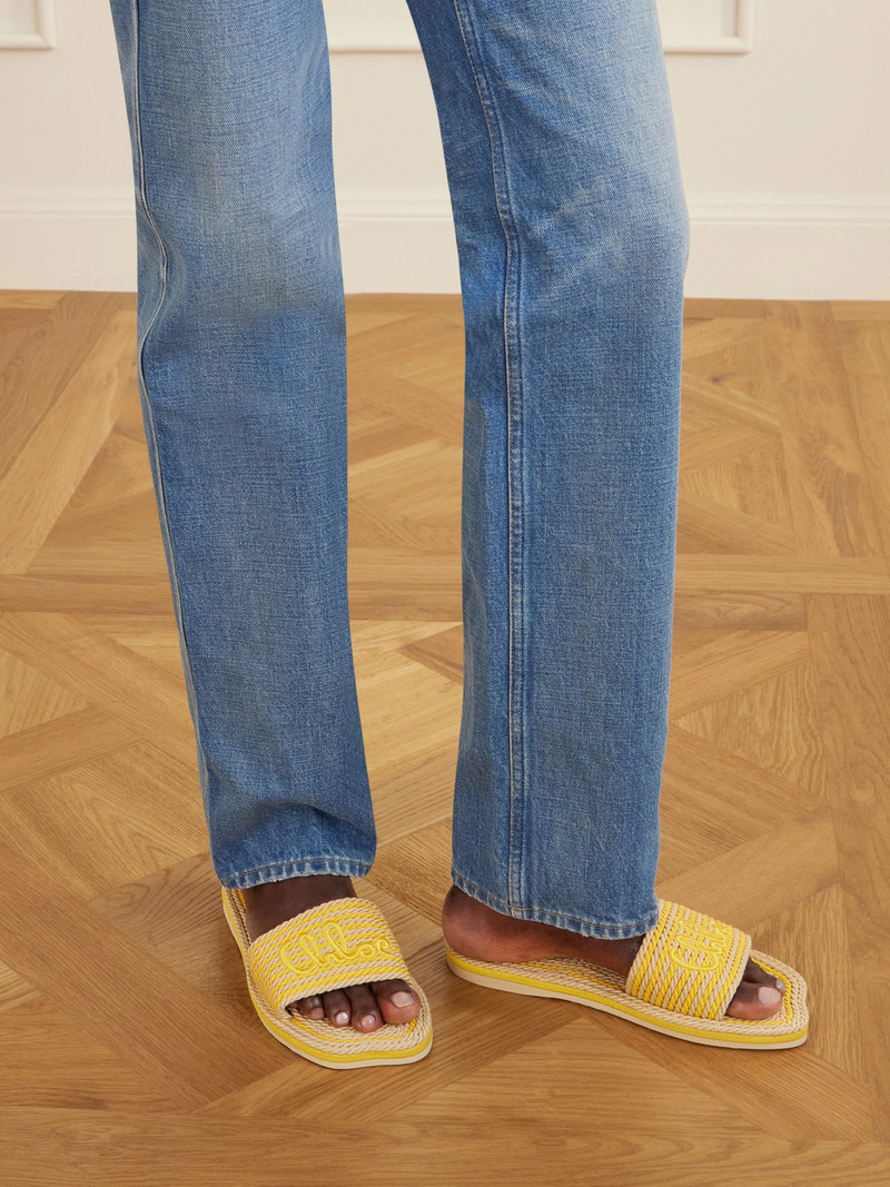 Chloé Embroidered Striped Cord Slides outlook