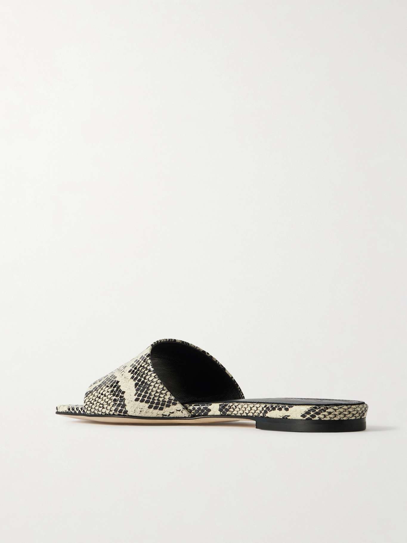 Anna snake-effect leather slides Snake print - 3