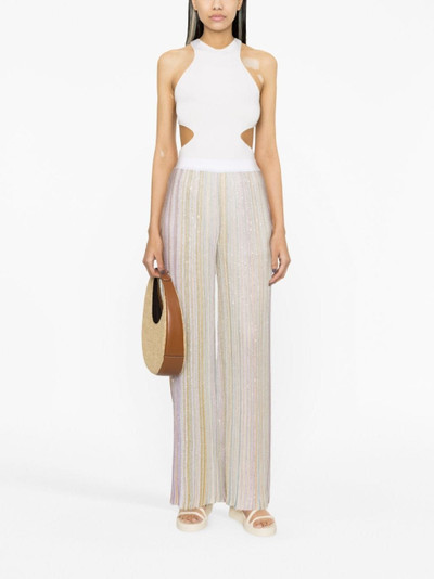 Missoni sequin-embellished wide-leg trousers outlook