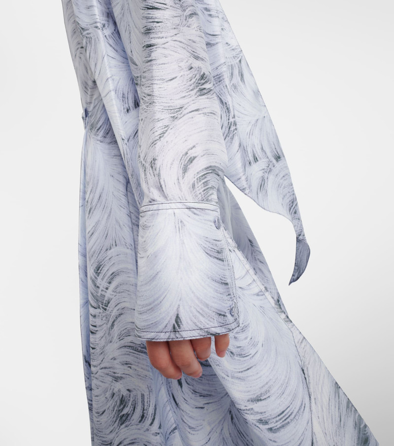 feather-print midi dress 5