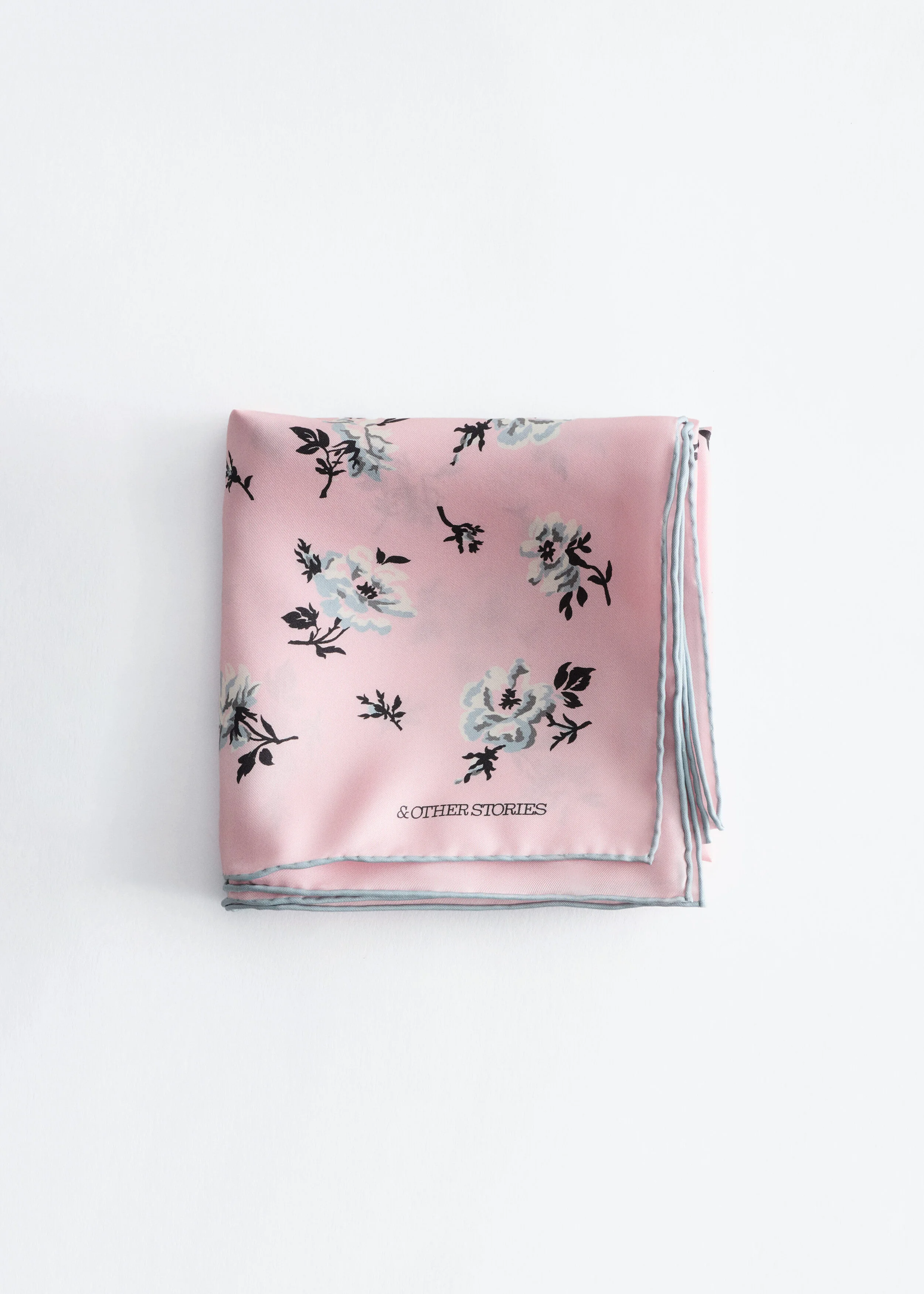 Floral Silk Scarf - 1