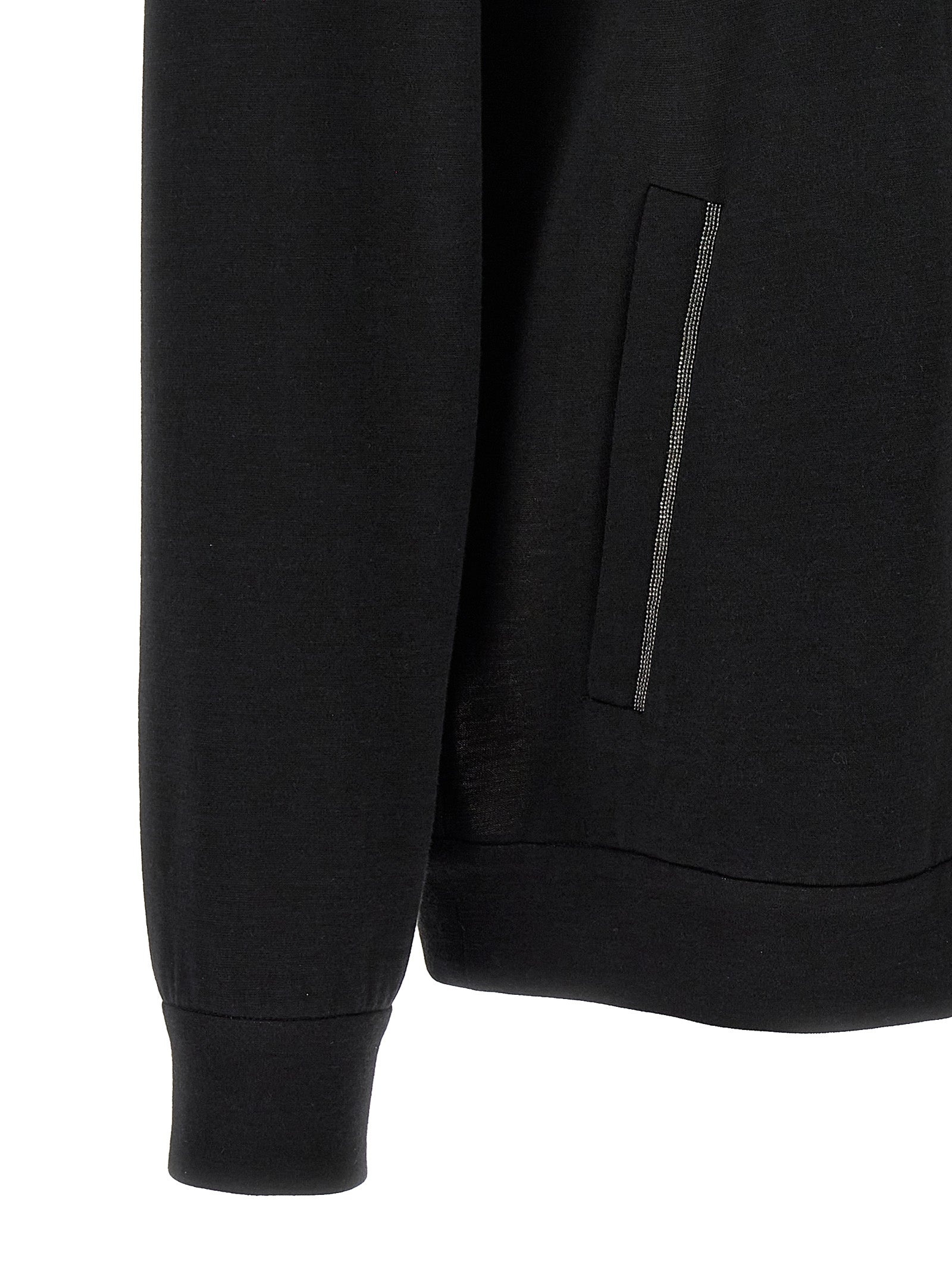 Precious Zipper Pull Sweatshirt Black - 4