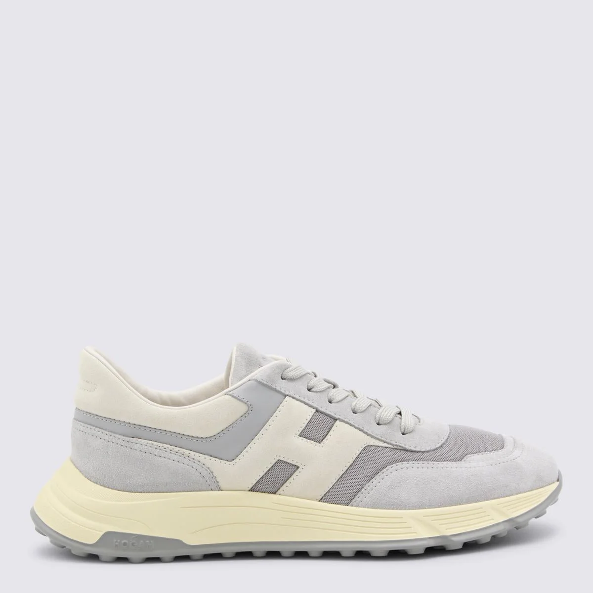 Hogan Grey Leather Sneakers - 1