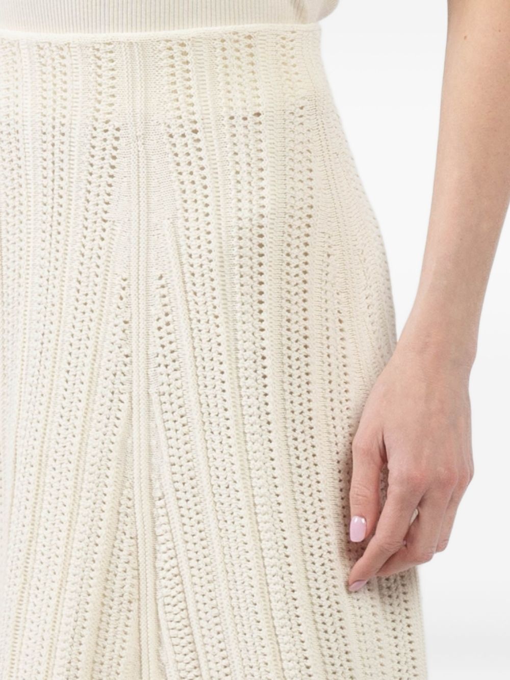 open-knit mini skirt - 5