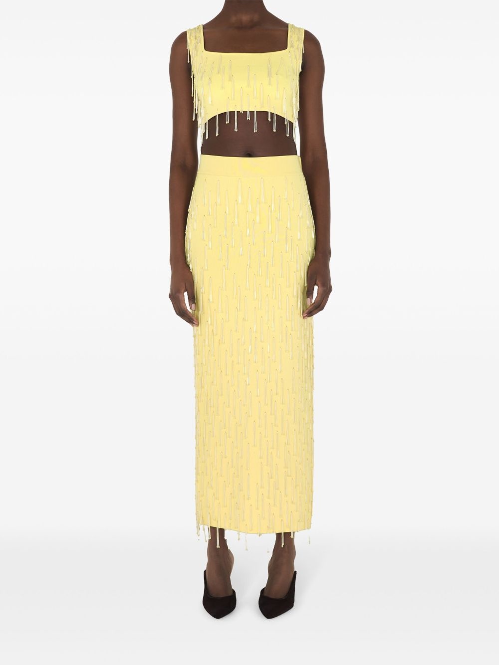 Depois fringed cropped top - 2