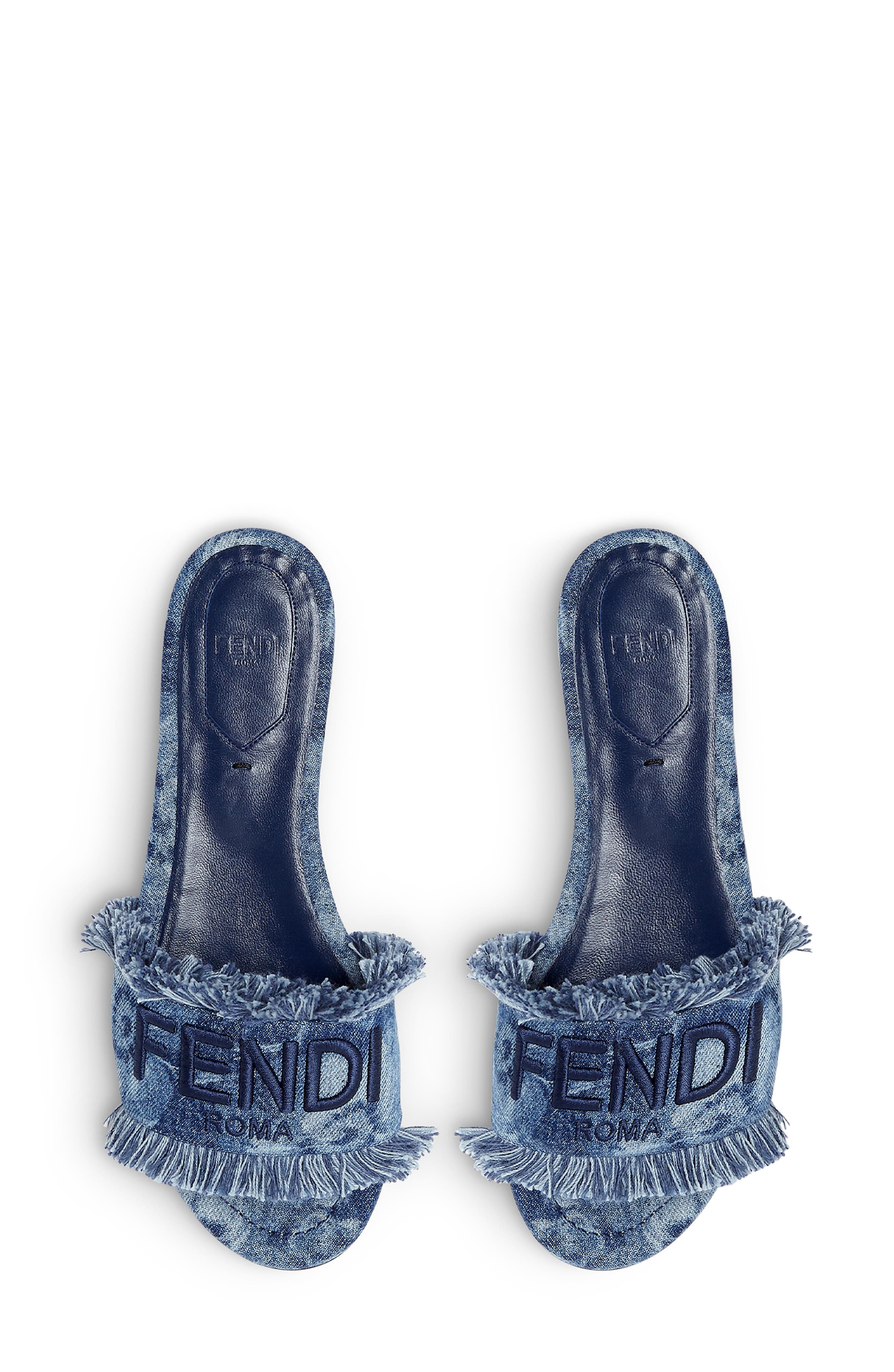 Fendi Sunshine Flat Sandal in Blue at Nordstrom - 3