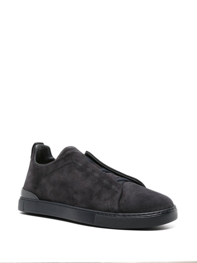 ZEGNA Triple Stitch suede sneakers outlook