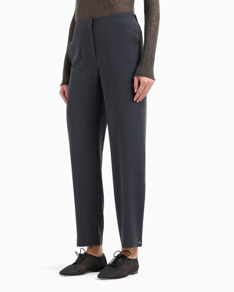 GIORGIO ARMANI TECHNICAL-CADY STRAIGHT TROUSERS outlook