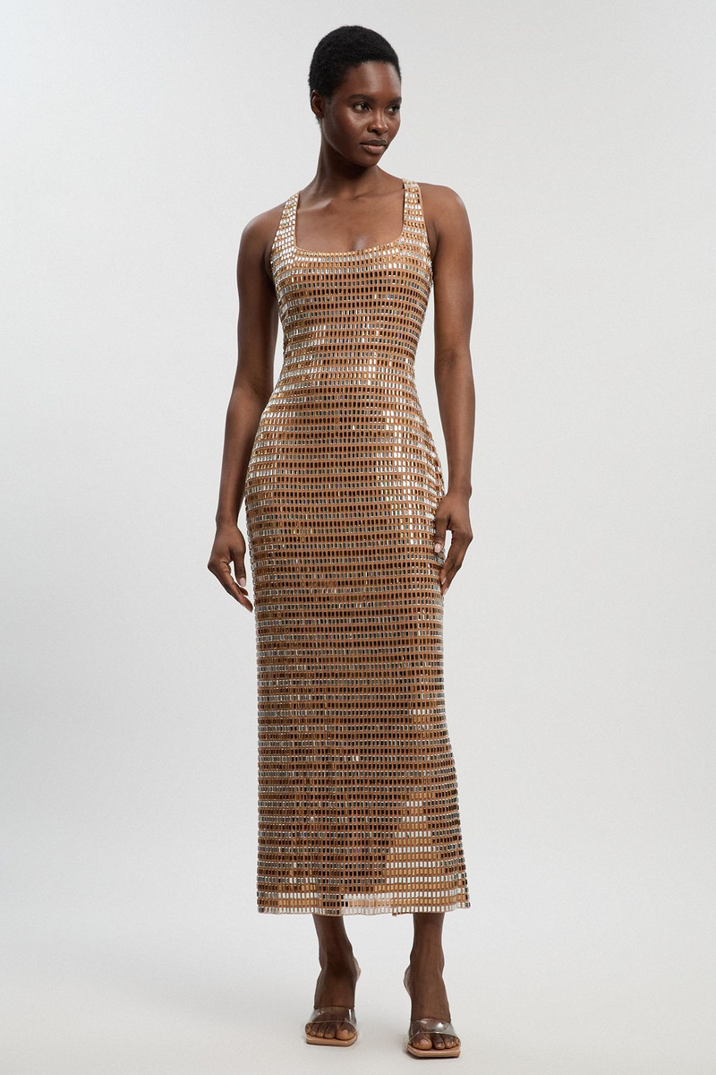KAREN MILLEN Premium Crystal Embellished Midi Dress outlook