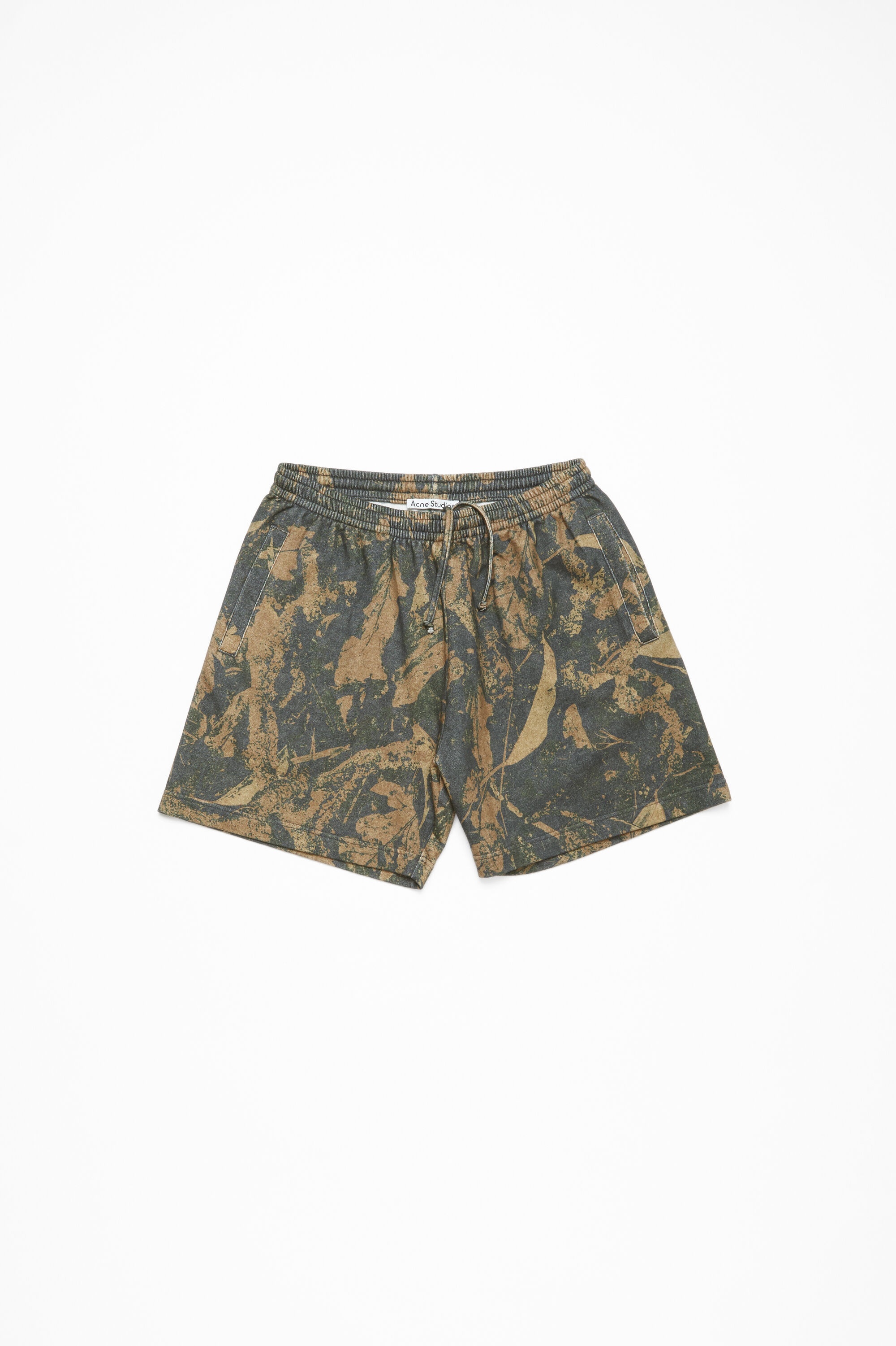 Printed fleece shorts - Mud brown camo - 6