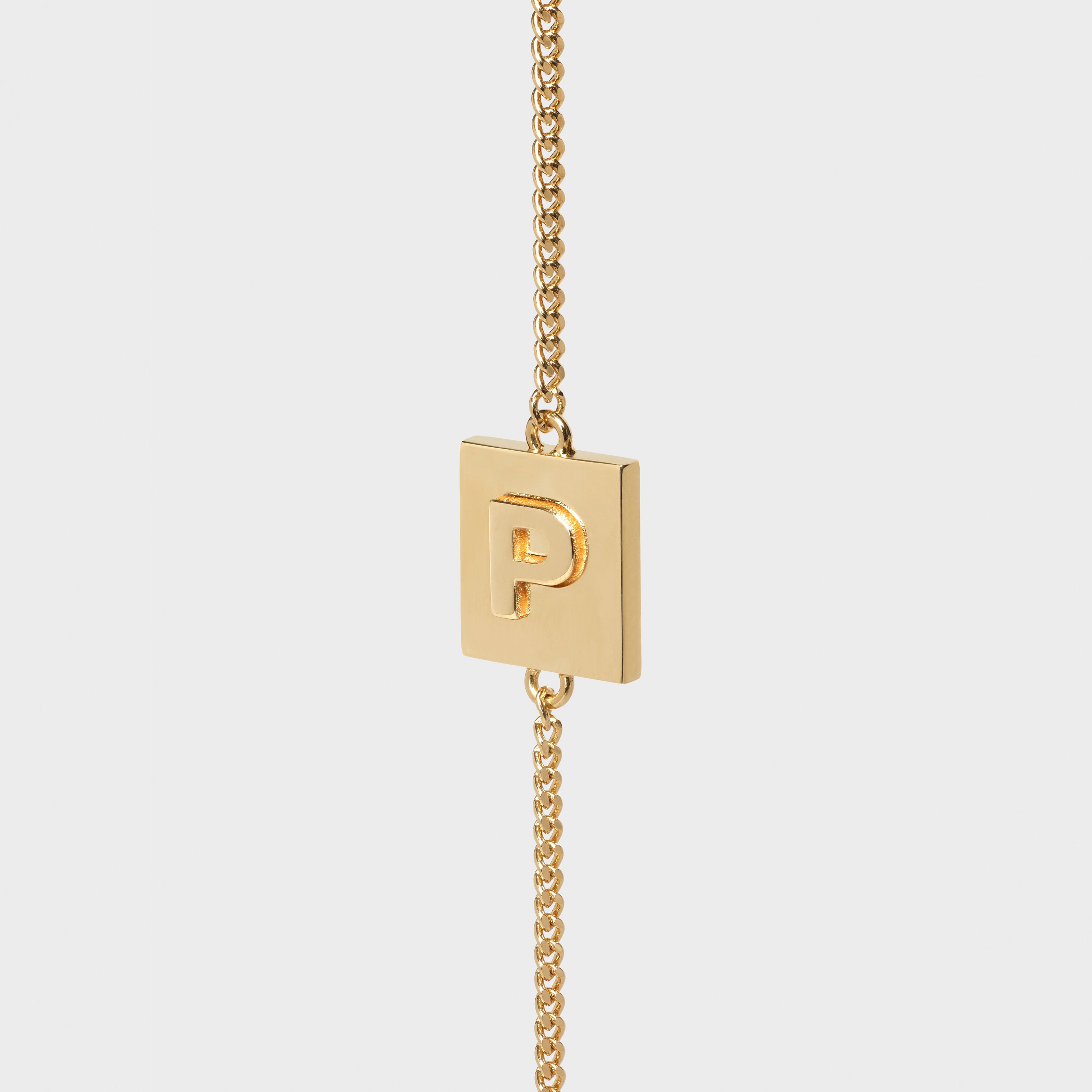 Alphabet P Bracelet in Brass - 1