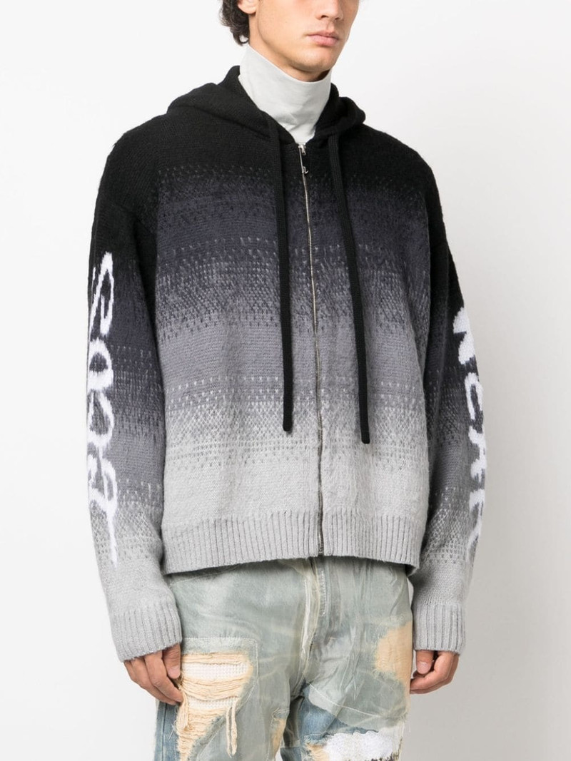 intarsia-knit hooded jacket 3