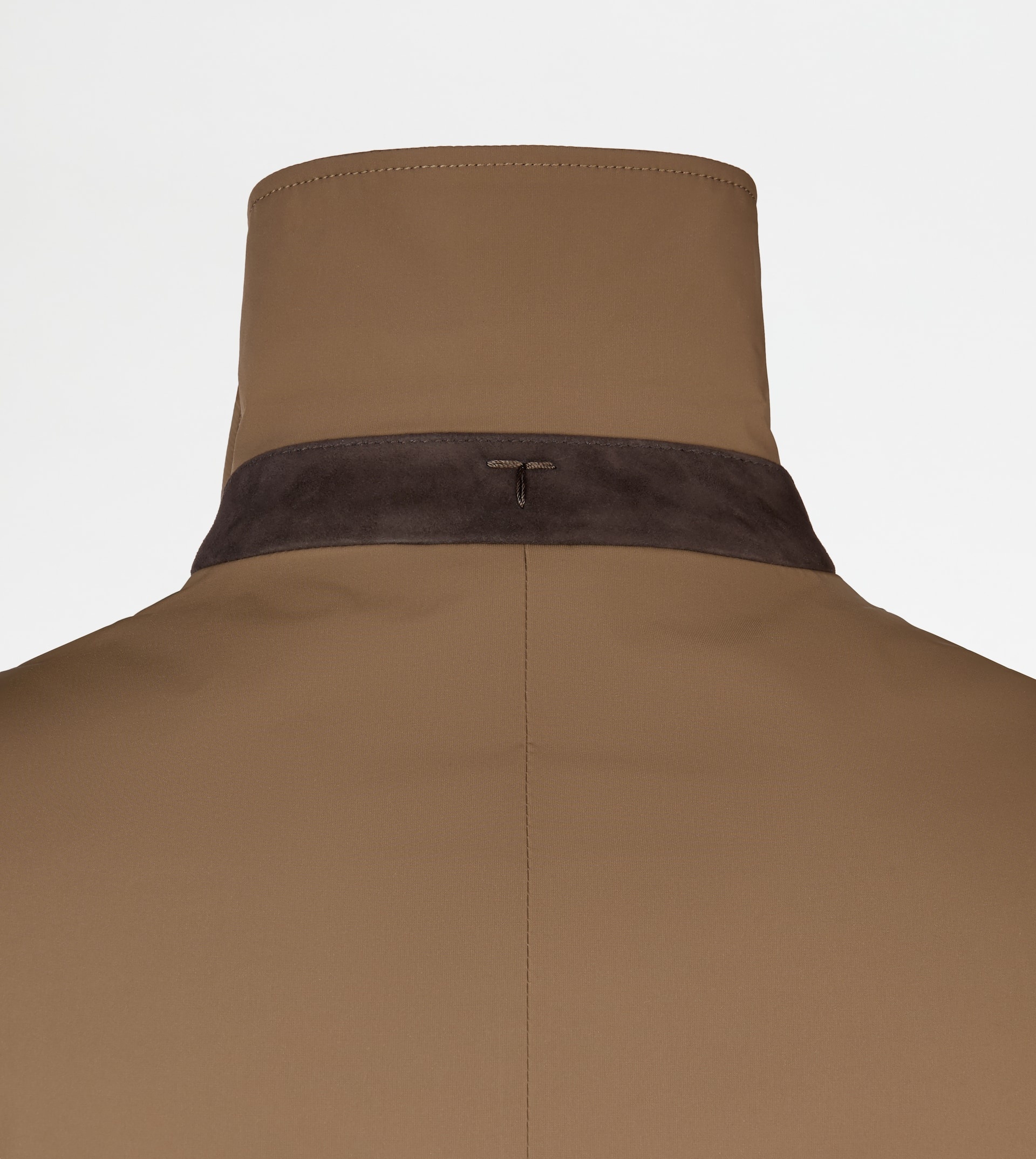 CAR COAT IN STRETCH NYLON - BROWN - 8