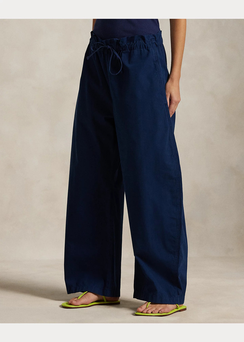 Cotton Curved Tapered Drawstring Pant 3