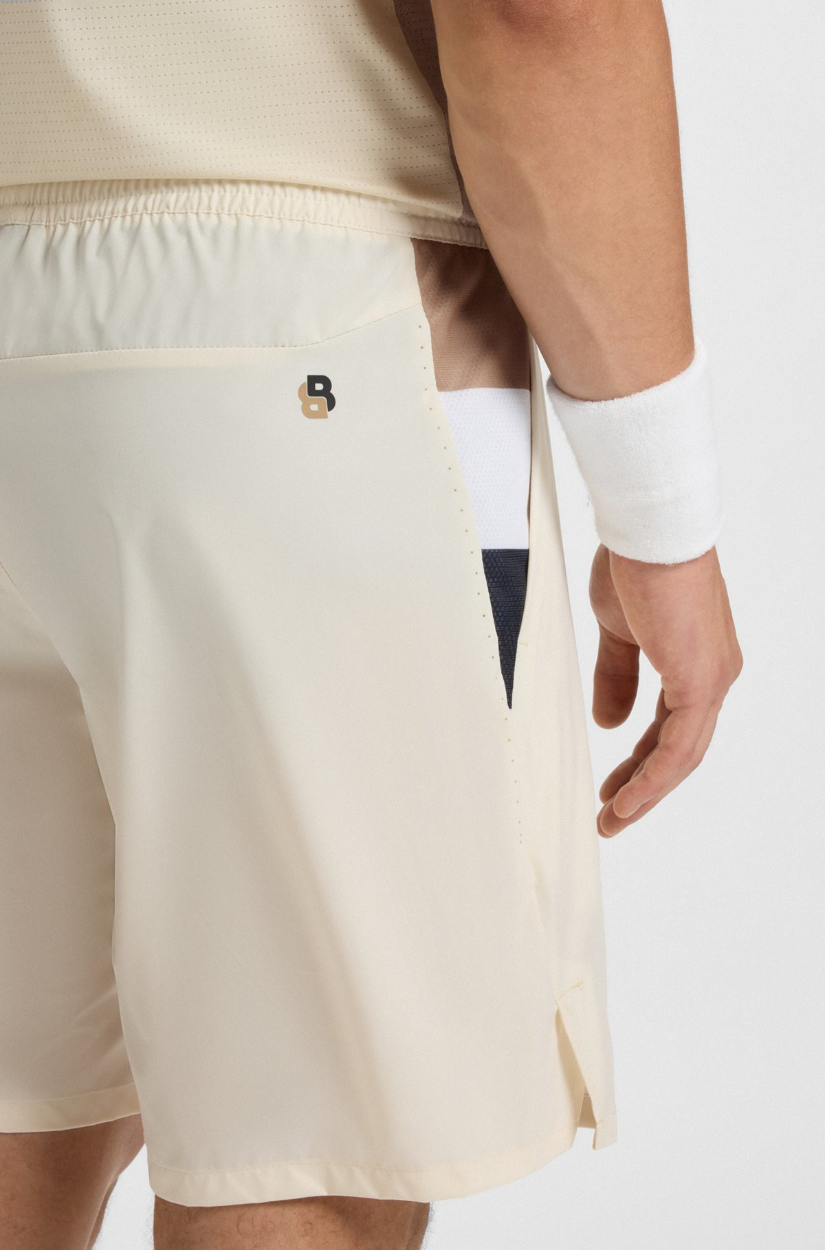 ACTIVE TENNIS SHORTS IN STRETCH FABRIC WITH MOISTURE MANAGEMENT - 5