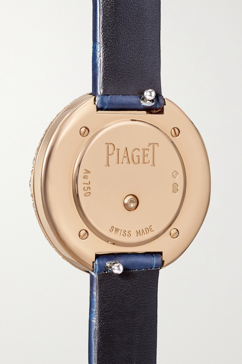 Possession 29mm 18-karat rose gold, alligator and diamond watch 4