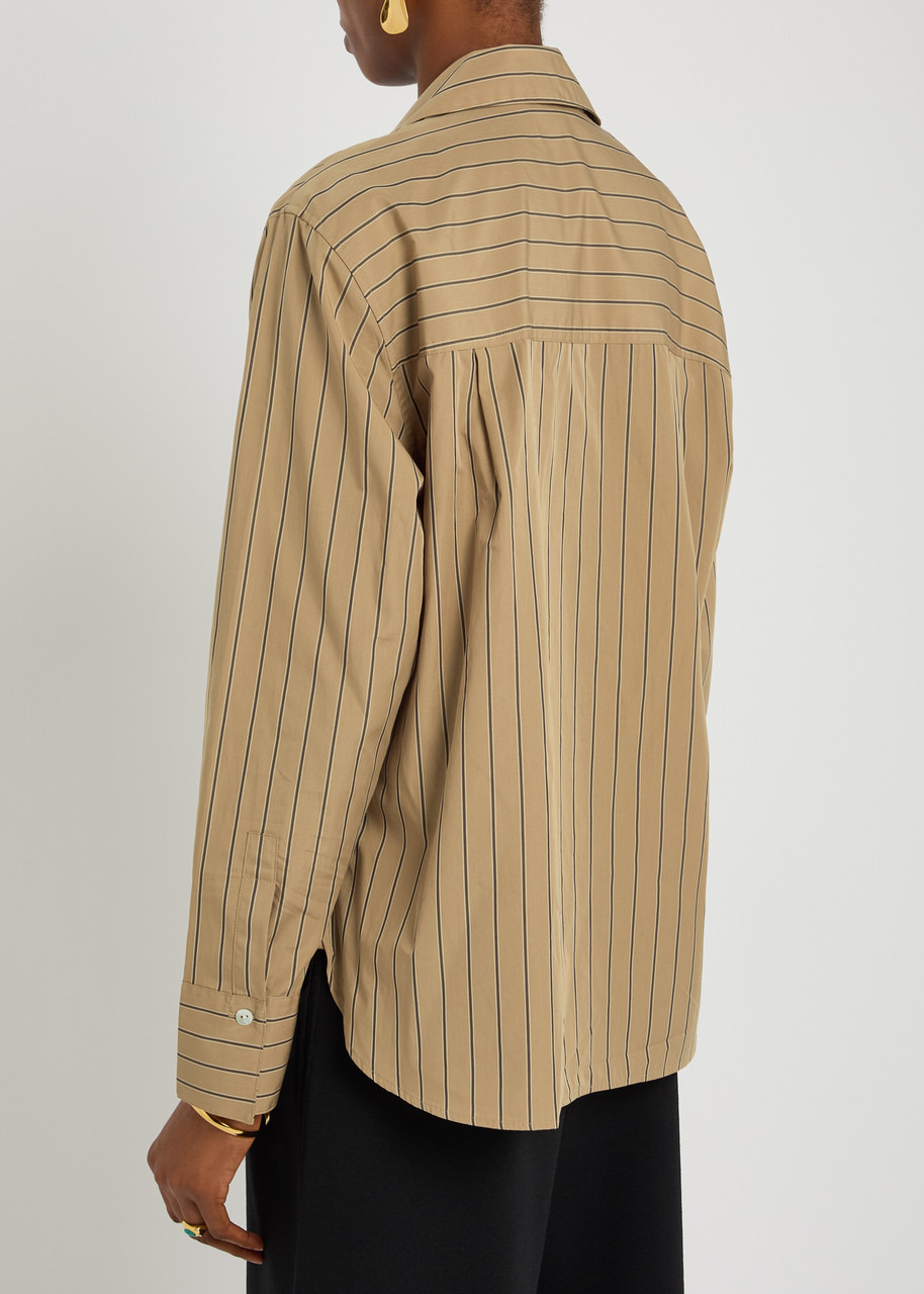 Vince Striped Cotton-poplin Popover Shirt - 3