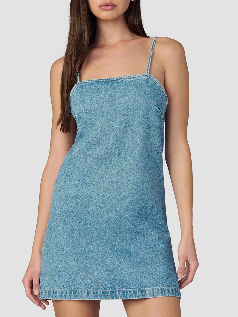 Women's The Clean Denim Shift Minidress - Liberty 3