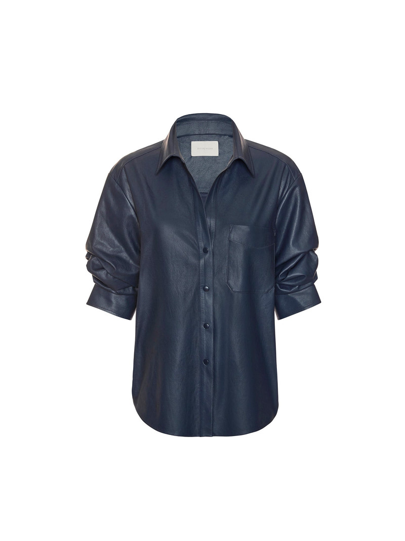 BROCHU WALKER The Pia Vegan Leather Shirt outlook