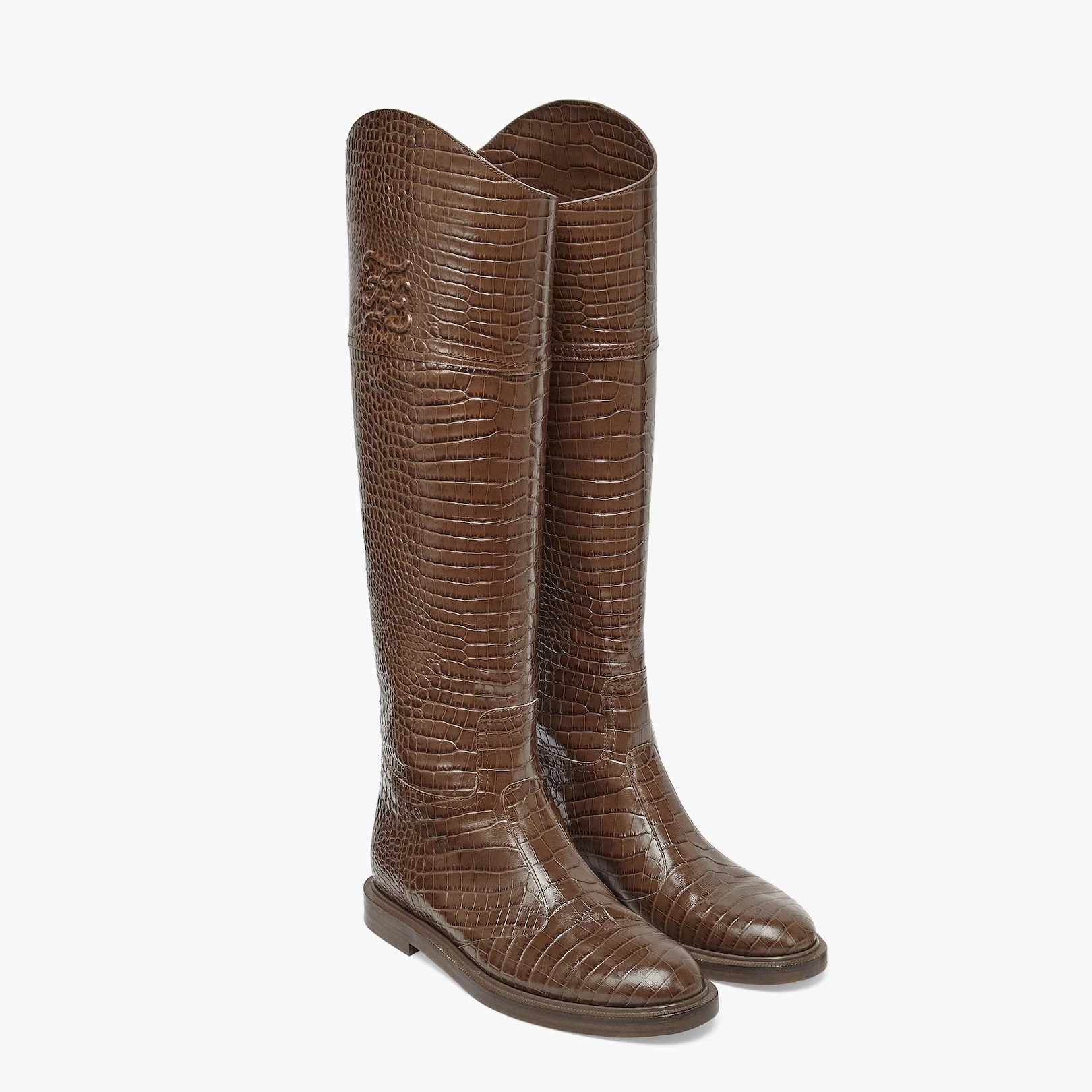 Brown leather boots - 4