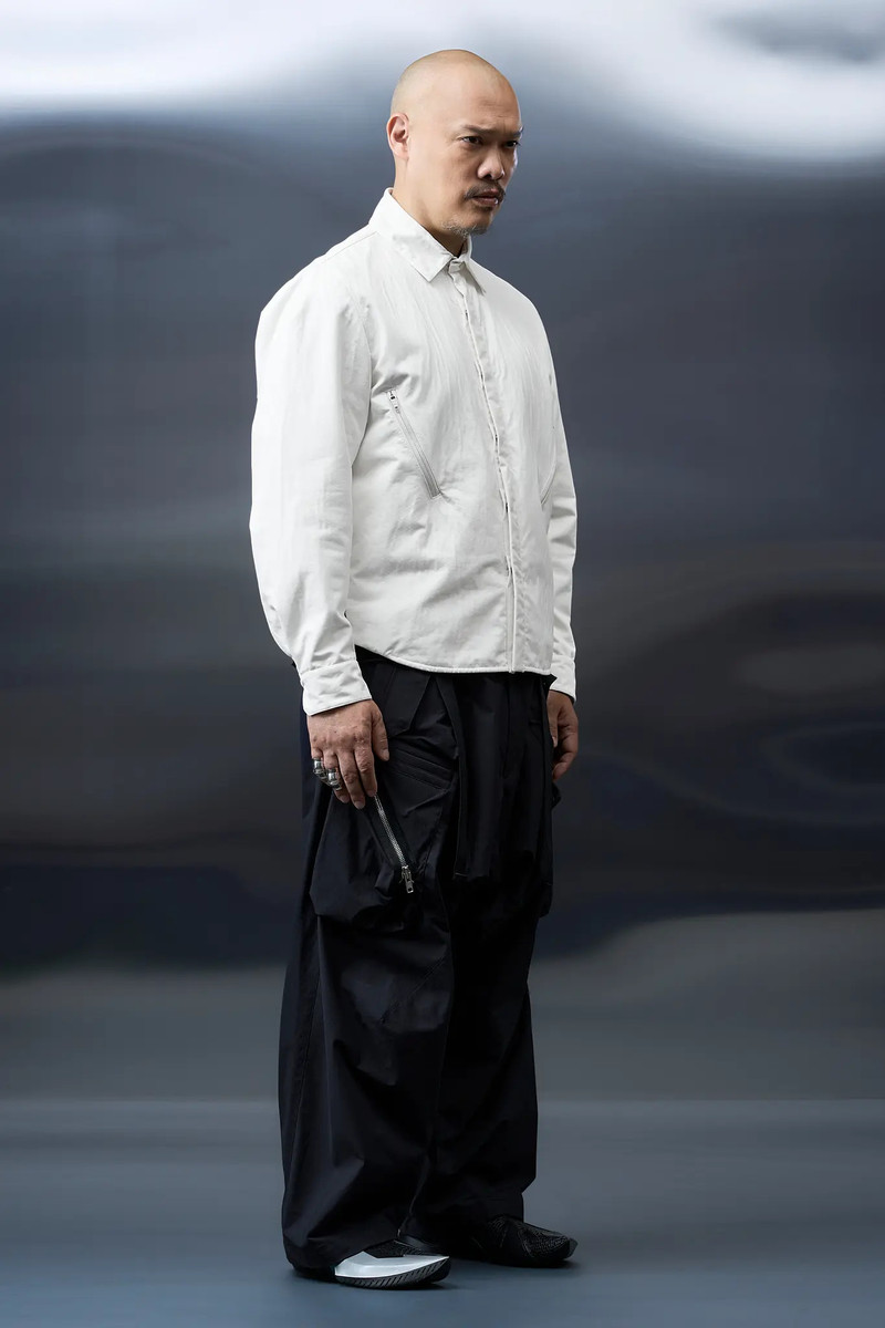 ACRONYM LA10A-SD Stotz® EtaProof™ Double Layer Weave Shirt Jacket White |  REVERSIBLE