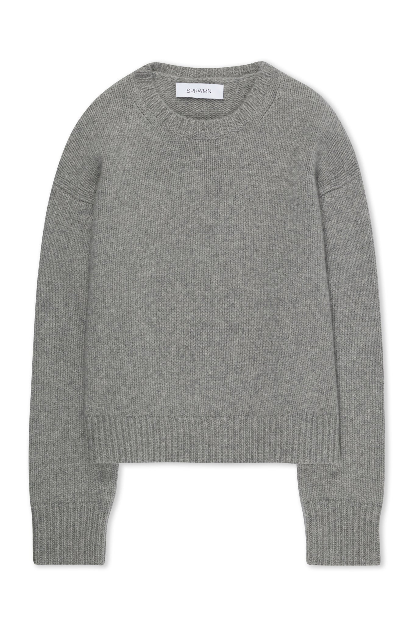 GREY HEAVY CASHMERE SWEATER - 7