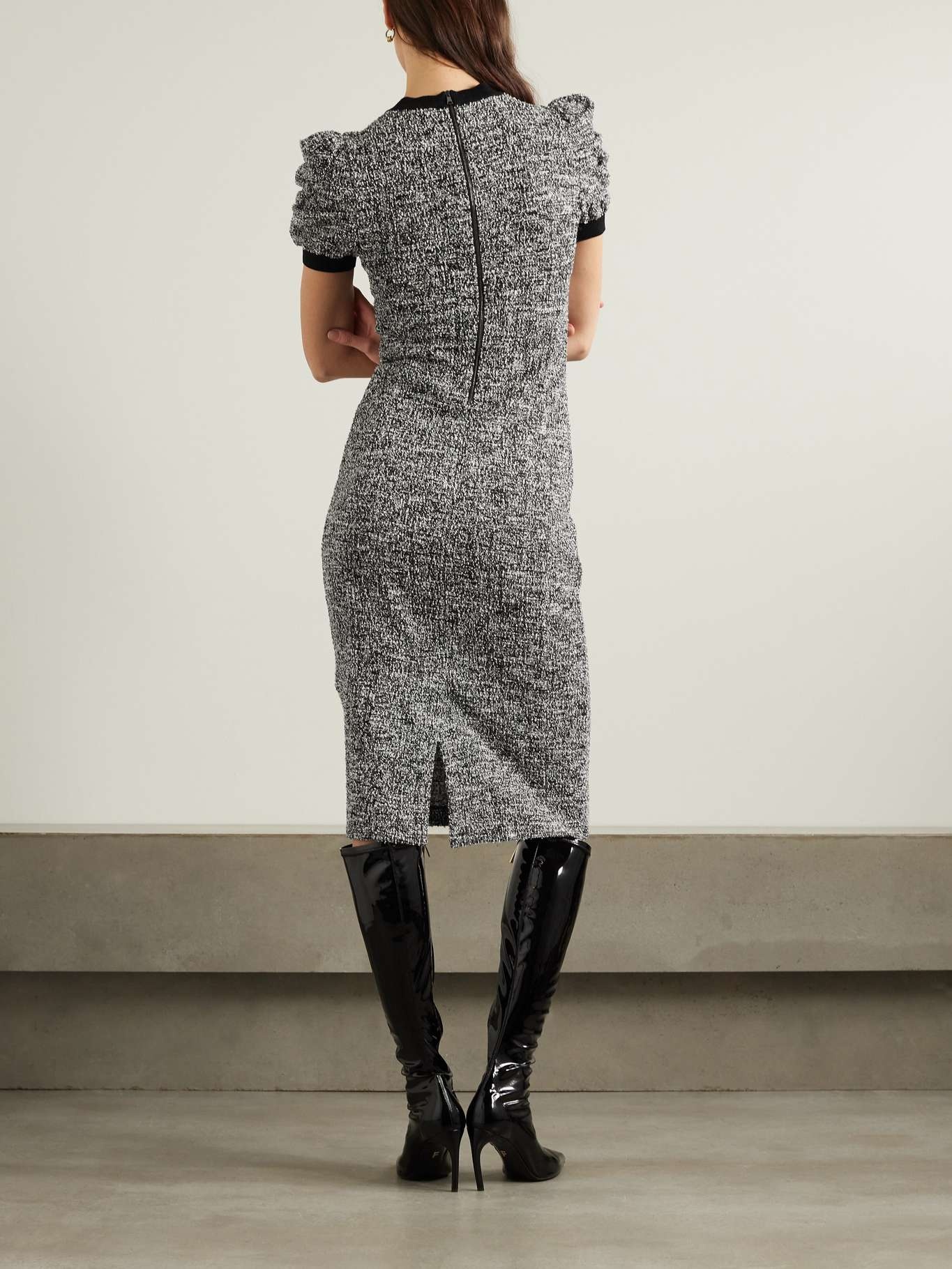Ieti bouclé-tweed midi dress - 3