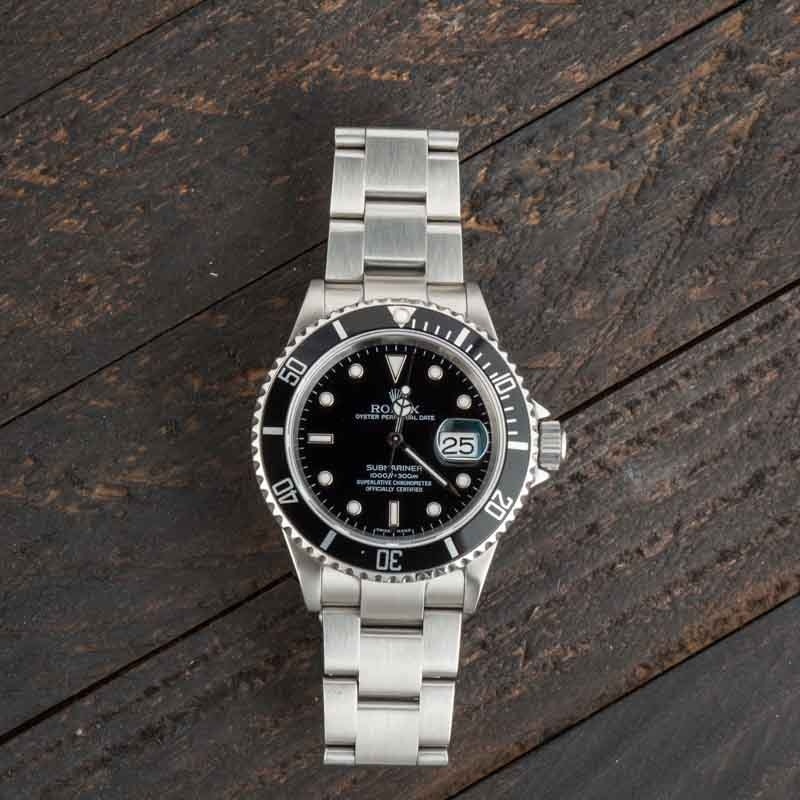 Pre-Owned Rolex Submariner 16610T Stainless Steel Oyster - 6