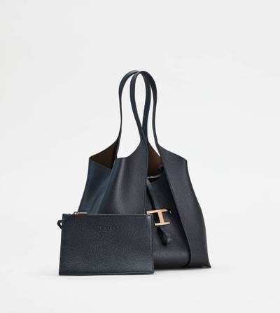 Tod's T TIMELESS SHOPPING BAG IN LEATHER SMALL - BLACK outlook