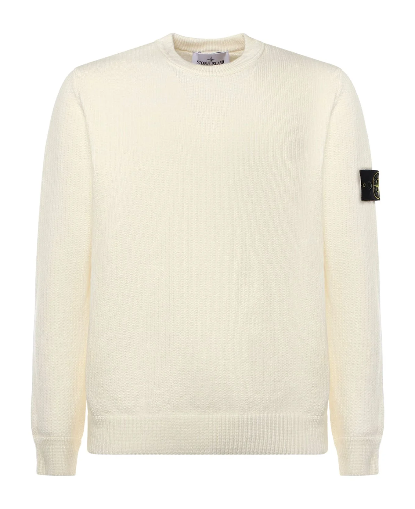 Sweater With Ribbed Edges - 1